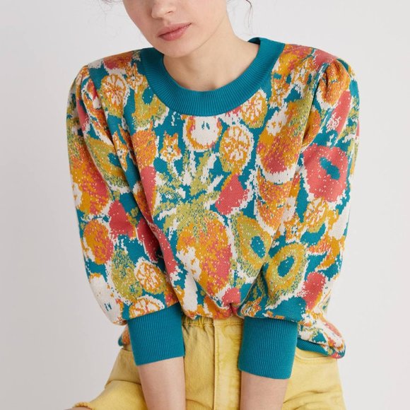 HTF Anthropologie Farm Rio Fruits Sweater - Picture 2 of 3